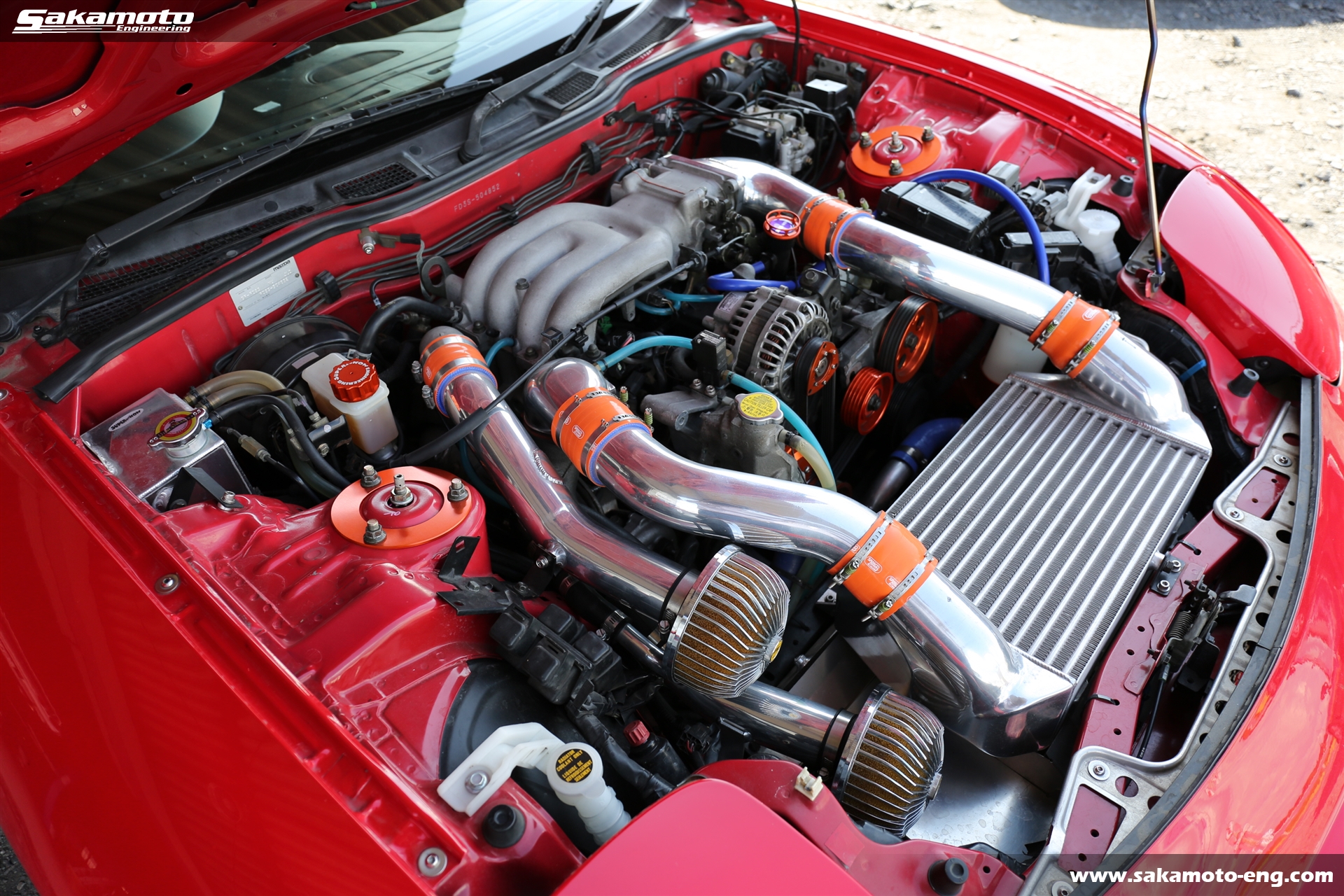 トラスト製Vマウント＋常時ツインで気持ちよく走れるFD3S RX-7 | サカモトエンジニアリング